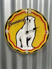BUNDABERG RUM BUNDY METAL CLOCK SIGN PERFECT BAR MAN CAVE