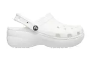 Crocs Women's Classic Platform Clog Sandals (White)