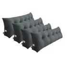 SOGA 4X Dark GreyTriangular Wedge Bed Pillow Headboard Tatami Cushion 180cm