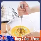 Stainless Steel Egg Milk Beater Tool Semi-automatic AZ Whisk Mixer Balloon UD