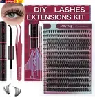 Lash Clusters Kit 280Pcs Lash Extension Kit Individual Wispy Cluster Lashes Natu