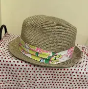 Lilly Pulitzer for Target Childs Kids Hat Fedora Nosey Posey Print New Tags OSFA