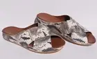 Johnston & Murphy Sonya Slide Gray Top Snake Leather Design Size 6