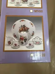 10 Piece Fine Porcelain Fruit Teapot Set