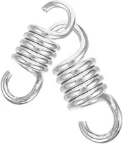 HAKIDZEL 2pcs Porch Swing Springs for Hammock Chair Punching Bag Mounts Spring Hammock Chair Spring Porch Spring Hammock Spring Heavy Bag Spring Punching Bag Chain Silver Galvanized Iron