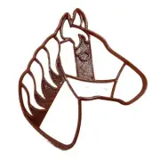 HORSE HEAD FACE SIDE VIEW DETAILED FARM RANCH ANIMAL COOKIE CUTTER USA PR5036
