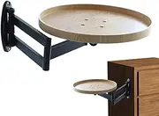 ccuzs Wall Mounted Table, Rotating Bedside Floating Desk, Space-Saving Fold Down Stand, Retractable Multifunctional Workstation for Bedroom, Living Room and Study, 11.81 Inches