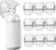 CALLARON 10Pcs Self Adhesive Spray Bottle Hangers Wall Mounted Hooks for Organizing Cleaning Supplies No Drilling Strong Hold Leaves No Marks for Kitchen and Bathroom Use