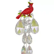 Kirks Folly Cardinal Memories Crystal Ornament - sterling silvertone