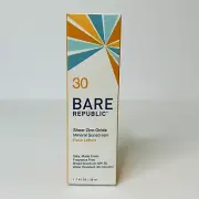 Bare Republic Mineral Sunscreen SPF 30 Sunblock Face Lotion Sheer Zinc Oxide
