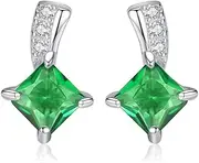 [Generic] Emelard Green Earring S925 Stud Earring Ear Decoration Classic Temperament Ear Accessories Jewelry Made in China