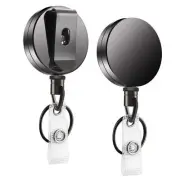 Retractable Key Tool Reel Holder Steel Belt Clip Chain Heavy Duty Split Ring