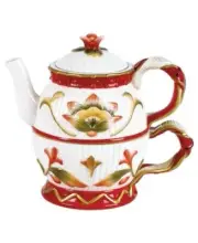 Festive Fitz & Floyd Woodland Holiday Tea For One-Sealed in Box!