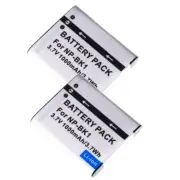 2 x NP-BK1 K Type BATTERY FOR Sony Cyber-shot DSC-S750 S950 S980 W180 W190 W370