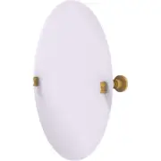 Allied Brass WS-91-SGL Frameless Oval Tilt Mirror, Spanish Gold