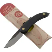 Svord Black Handle Peasant Pocket Folding Knife New Zealand SV133 Carbon Blade