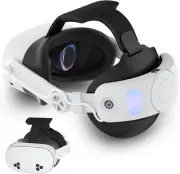 New Head Strap for Quest 3 with 6000mAh Battery Pack: Multi-Angle Free Adjustmen