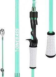 [One Bass] Fishing Rod, Spinning & Casting Fishing Pole with 30 Ton Carbon Fiber