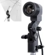 E27 Socket Studio Flash Light Lamp Stand Bulb Holder Swivel For Umbrella Softbox