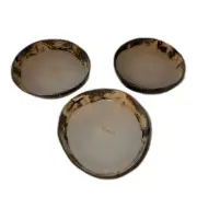 Coconut SHELL (Set of 3) 4"Genuine Real Handcrafted Candles TIKI Hawaiian Smooth