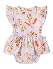 [Snuggle Hunny] Major Mitchell Short Sleeve Organic Dress in Purple