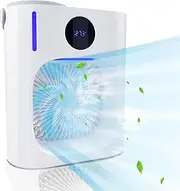 [Surplex] Portable Air Cooler, Mini 4-in-1 Personal Mobile Air Conditioner with Powerful 3 Speeds 7 Colours, USB Evaporative Cooler with Humidifier for Desk, Room, Office
