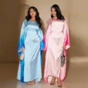 Abaya Kaftan Muslim Women Prayer Maxi Dress Islamic Batwing Sleeve Dubai Caftan
