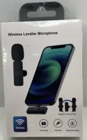 Wireless Lavalier Microphone for iPhone iPad, Wireless