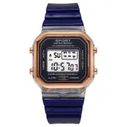 Fashion Brand Student Transparent Electronic Watch Candy Multicolor LED Ladies S