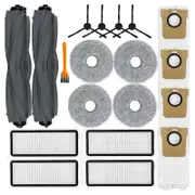 Replacement Parts for L20 Ultra Vacuum Cleaner Accessories Kit Main Side Brush Hepa Filter Mop Pads Dust Bags