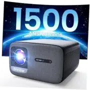 OmniStar 4K Projector with WiFi and Bluetooth, 1500 ANSI Lumen Native 1080P L80