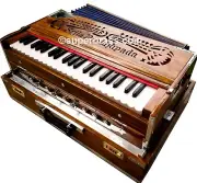 HIS DIVINE GRACE SRILA PRABHUPADA HARE KRISHNA KIRTAN HARMONIUM IN PURE TEAKWOOD