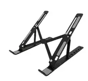 Aluminum Alloy Portable Laptop Stand for MacBook Air Notebook Foldable Tablet Bracket Laptop Holder Bracket Laptop Stand Plastic black