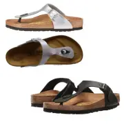 Birkenstock Women Gizeh Sandals Thong Slides Leather Birko-Flor Flip Flops