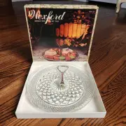 NEW Vtg Anchor Hocking Wexford Scalloped Glass Tid-bit Tray 9½" Single Tier Box