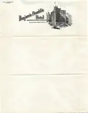 VINTAGE~THE BENJAMIN FRANKLIN HOTEL~SEATTLE, WA~SOUVENIR ADV. HOTEL STATIONERY#2