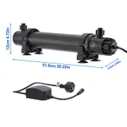 9W-36W Pond Aquarium Fish Tank UV Light Sterilizer With Cover Purifying Water AU