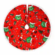 Catzon Christmas Tree Skirt Grinch House Decorations