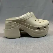 Crocs Siren Clog Women's Size 9 High Healed Bone Platform Style Retro Comfort