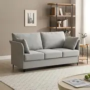 [Asifom] Mid Century Modern Sofa 3 Seat Couch Sofa 65.35" W Deep Seat Couch for Living Room, 3 Person Seater Fabric Couch Sofa Comfy Sofa Bed Couch Sleeper Sofa for Apartment Bedroom