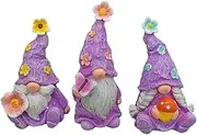 IUOUTG Gnomes Decorations Figurine, Resin Dwarf Statues for Garden Backyard Sculptures Indoor Fairy Accessories Decor Present (3Pcs)