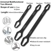 Universal Wrench 3-17mm Self-tightening Adjustable Board Double-head Spanner