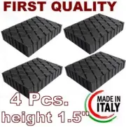 SET 4 pcs. 1.5" Tall Solid Rubber Stack Blocks for Any Auto Lift or Rolling Jack
