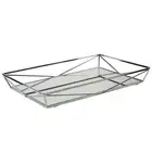 Home Details Large Geometric Mirrored Vanity Tray in Chrome