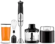 Immersion Hand Blender, 5-in-1 8-Speed Stick Blender with Milk Frother, Egg Whisk for Coffee Milk Foam, Baby Food, Smoothies, Sauces and Soups