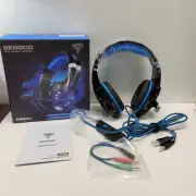 BENGOO G9000 Stereo Gaming Headset for PS4 PC Xbox One PS5 Controller (Blue)