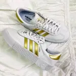 ADIDAS SAMBAROSE 白金 厚底 休閒滑板鞋 EE4681