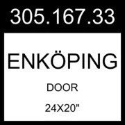 IKEA ENKOPING ENKÖPING Door Brown Walnut Effect 24x20" 305.167.33