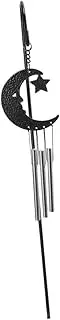 MERRYHAPY Metal Wind Chime Tube Iron Bell Creative Decorative Wind Chime Unique Moon Shape Present for Family