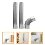 3 Pcs Chimney Flue Vent Elbow Stove Extension Tube Connector